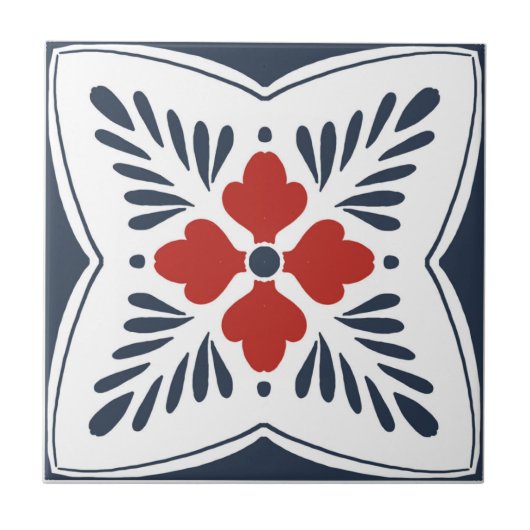 Talavera tegel geïnspireerd tegeltje (Voorkant)