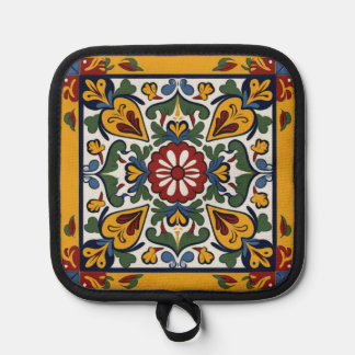 Talavera-tegel met harten pannenlap