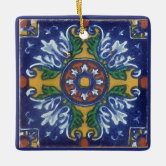 Talavera Tegels 3 Keramisch Ornament (Voorkant)