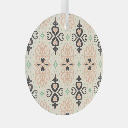 Talavera tegels, mediterraan sierontwerp. glas ornament (Voorkant Rechts)