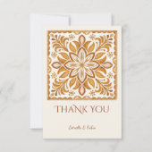 Talavera terracotta  bruiloft bedankkaart (Voorkant)