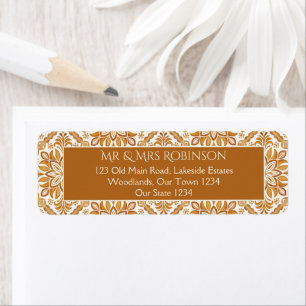 Talavera terracotta bruiloft etiket