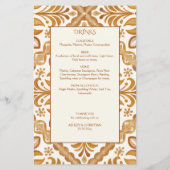 Talavera terracotta menu vintage mexicain mariage (Dos)