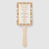 Talavera terracotta Mexicaans huwelijksprogramma Handwaaier (Achterkant)