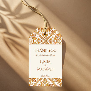 Talavera terracotta Mexicaanse bruiloft gunst Cadeaulabel