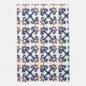 Talavera tiel Keukenhanddoek in blauw en wit (Verticaal)
