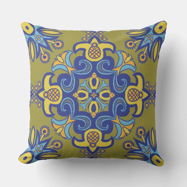 Talavera Tile Buitenkussen (Voorkant)