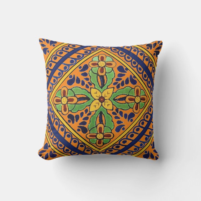 Talavera Tile Buitenkussen (Voorkant)