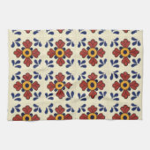 Talavera tuile Serviette de cuisine en bleu & oran (Horizontal)