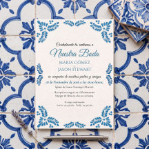 Talavera Turquoise Minimalistische Spaanse Trouwda