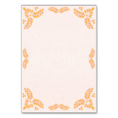 Talavera Yellow Floral Minimalist Spanish Wedding Kaart (Achterkant)