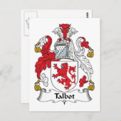 Talbot Family Crest Briefkaart (Voorkant / Achterkant)