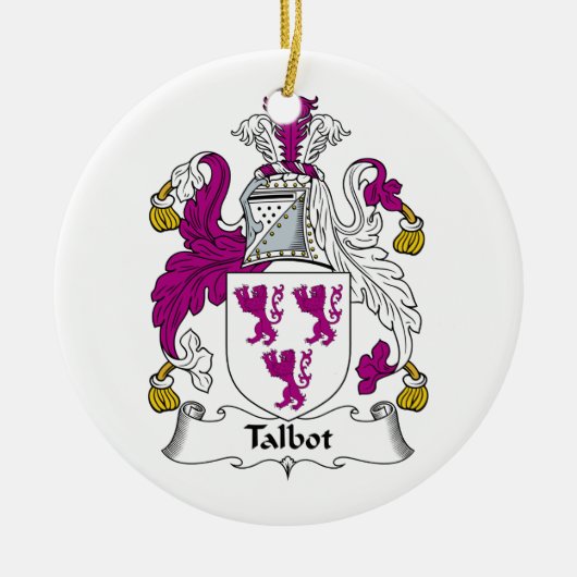 Talbot Family Crest Keramisch Ornament (Voorkant)