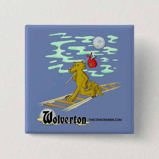 Talbot op de Sporen Vierkante Button 5,1 Cm (Voorkant)