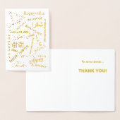 Talen Meertalig Bedankt Gold Folie Kaarten (Display)
