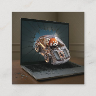 Talent breekt door. vierkante visitekaartje