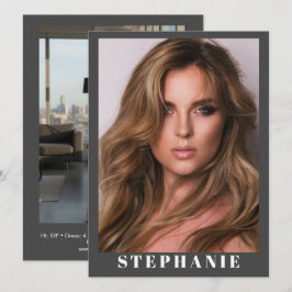 Talent Essentials Flip Card | Aangepaste compcards Kaart