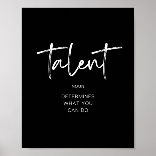 Talent Poster (Voorkant)