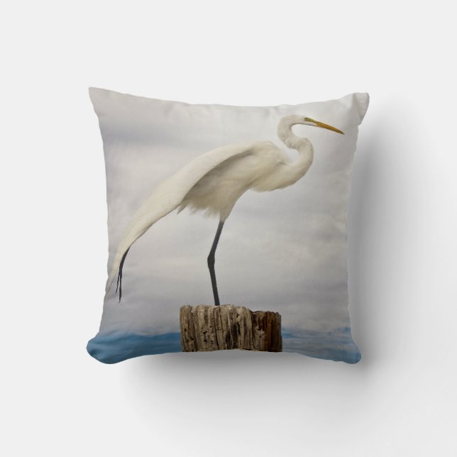Talented Egret | Fort Myers Beach, Florida Kussen (Voorkant)