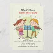 Talented Kinder Invitation Kaart (Voorkant / Achterkant)