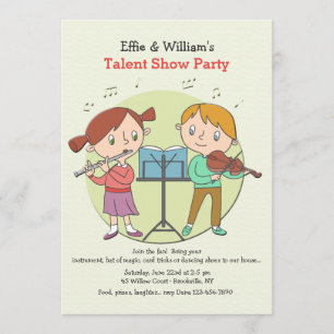 Talented Kinder Invitation Kaart