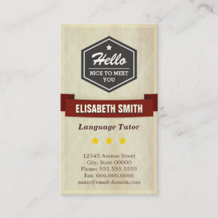 Talentemaker - Retro Grunge Style Visitekaartje