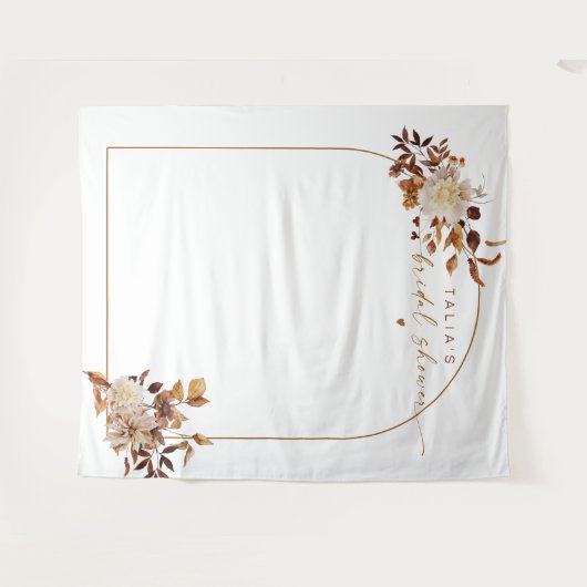 TALIA Boheem Terracotta Boog Bruidsuitnodiging Wandkleed (Voorkant (horizontaal))