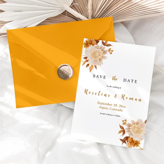 TALIA Boho Save the Date Template Kaart