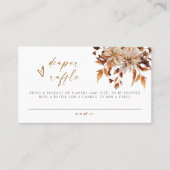 TALIA Boho Terracotta Floral Diaper Raffle Ticket (Voorkant)