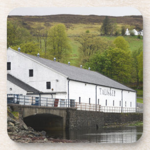 Talisker whisky stokerij op Skye, Schotland Bier Onderzetter