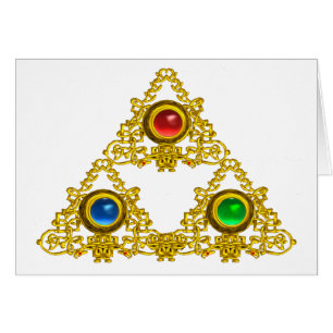 TALISMAN ELFIQUE MAGIQUE /TRIANGLE D'OR AVEC PIERR