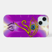 TALISMAN MONOGRAMME BLEU Rose Fuchsia Violet (Verso Horizontal)