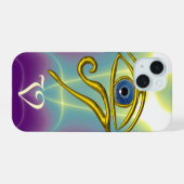 TALISMAN MONOGRAMME BLEU Turquoise, Violet Blanc (Verso Horizontal)