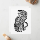  talismanische tijger notitiekaartje (Voorkant / Achterkant in situ)