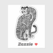  talismanische tijger sticker (Vel)