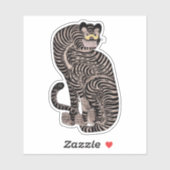 Talismanische tijger sticker (Vel)