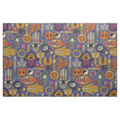 TALISMANS violet bleu Tissu (Fat Quarter)