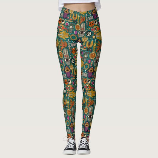 TALISMANS viridian green leggings (Devant)