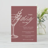 Talk 30 to Me Minimalist Martini 30th Birthday Kaart (Staand voorkant)