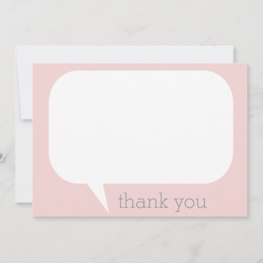 Talk Bubble Dankuwel opmerkingen Bedankkaart (Voorkant)
