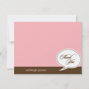 Talk Bubble Flat Bedankt Kaarten - Roze -