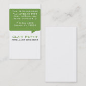 Talk Bubble Green Visitekaartje (Voorkant / Achterkant)