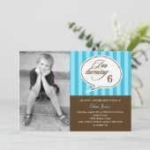 Talk Bubble Photo Invitation à la fête d'anniversa (Debout devant)