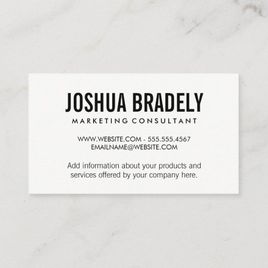 Talk Bubble Visitekaartje (Achterkant)