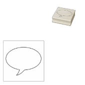 Talk Bubble Wood Art Stamp Rubberstempel (Gestempeld)