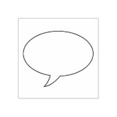 Talk Bubble Wood Art Stamp Rubberstempel (Afrduk)