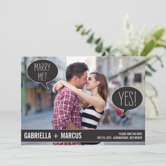 Talk Bubbles Mariage Enregistrer Les Cartes De Dat (Debout devant)