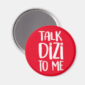Talk Dizi Bold Red Magnet Magneet (Voorkant / Achterkant)