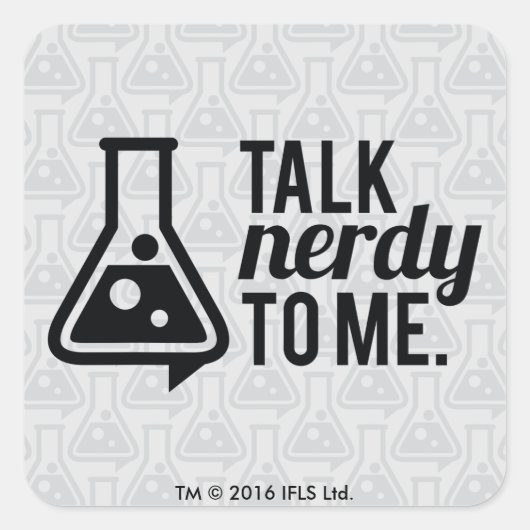 Talk Nerdy Vierkante Sticker (Voorkant)