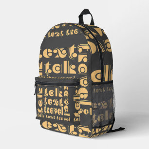 Talk Text Travel Grey Bedrukte Rugzak